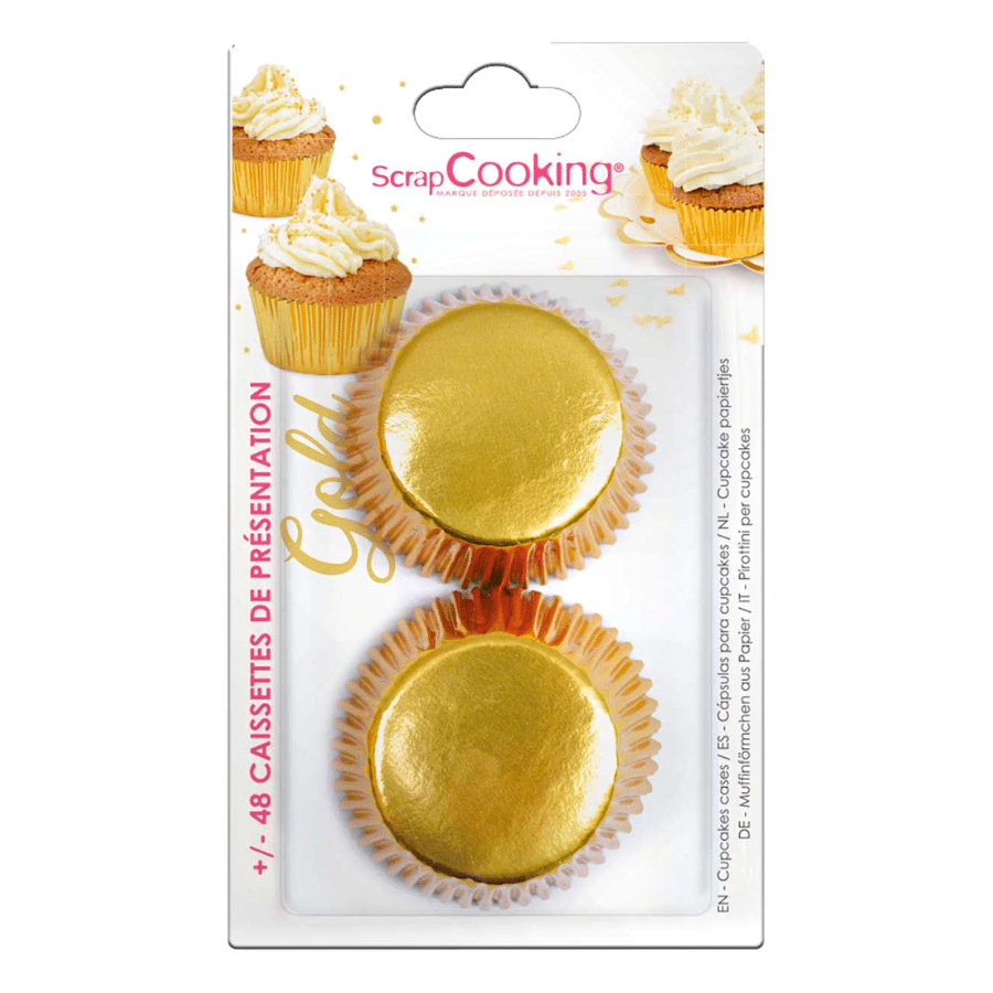 CAPSULAS CUPCAKES SCRAPCOOKING - DORADAS 2 CAPSULAS CUPCAKES SCRAPCOOKING - DORADAS - Imagen 2