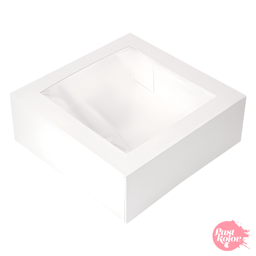 CAJA PARA TARTA BLANCA CON VENTANA - 30 X 9,5 CM 1 CAJA PARA TARTA BLANCA CON VENTANA - 30 X 9,5 CM