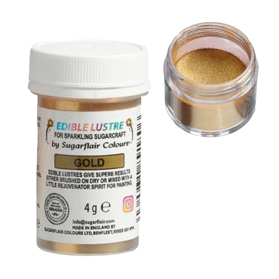 BRILLO COMESTIBLE SUGARFLAIR - GOLD / DORADO (4 G) 1 BRILLO COMESTIBLE SUGARFLAIR - GOLD / DORADO (4 G)
