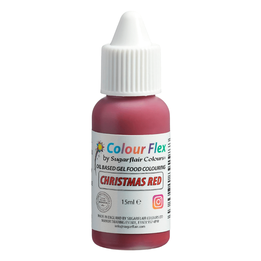 COLORANTE LIPOSOLUBLE "COLOURFLEX" SUGARFLAIR - CHRISTMAS RED / ROJO NAVIDAD (15 ML) 1 COLORANTE LIPOSOLUBLE "COLOURFLEX" SUGARFLAIR - CHRISTMAS RED / ROJO NAVIDAD (15 ML)
