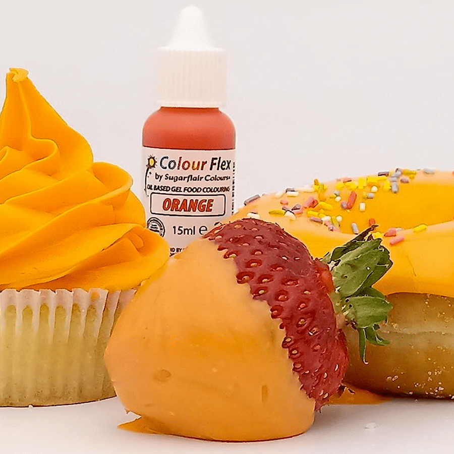 COLORANTE LIPOSOLUBLE "COLOURFLEX" SUGARFLAIR - ORANGE / NARANJA (15 ML) 2 COLORANTE LIPOSOLUBLE "COLOURFLEX" SUGARFLAIR - ORANGE / NARANJA (15 ML) - Imagen 2