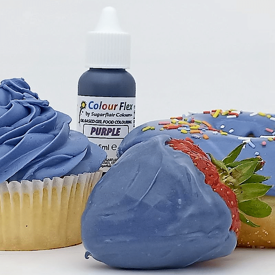 COLORANTE LIPOSOLUBLE "COLOURFLEX" SUGARFLAIR - PURPLE / PURPURA (15 ML) 2 COLORANTE LIPOSOLUBLE "COLOURFLEX" SUGARFLAIR - PURPLE / PURPURA (15 ML) - Imagen 2