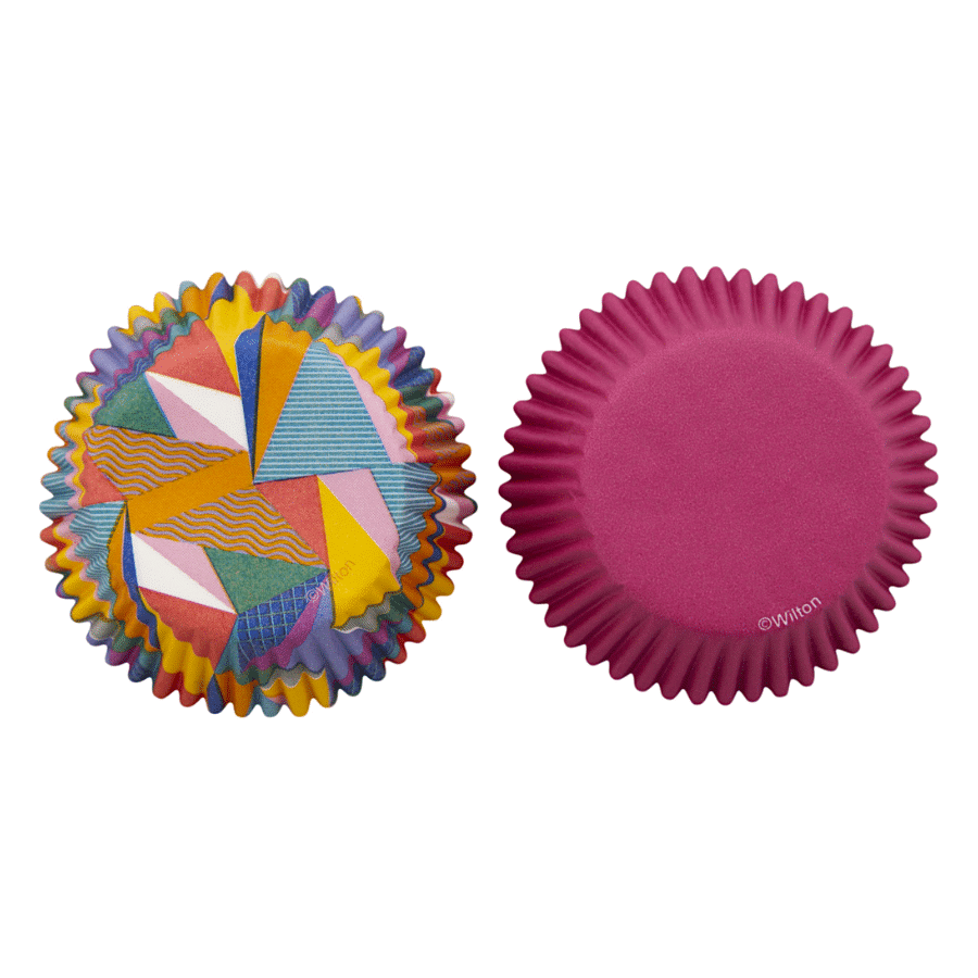 CAPSULAS CUPCAKE WILTON - TRIANGULOS COLORES 1 CAPSULAS CUPCAKE WILTON - TRIANGULOS COLORES