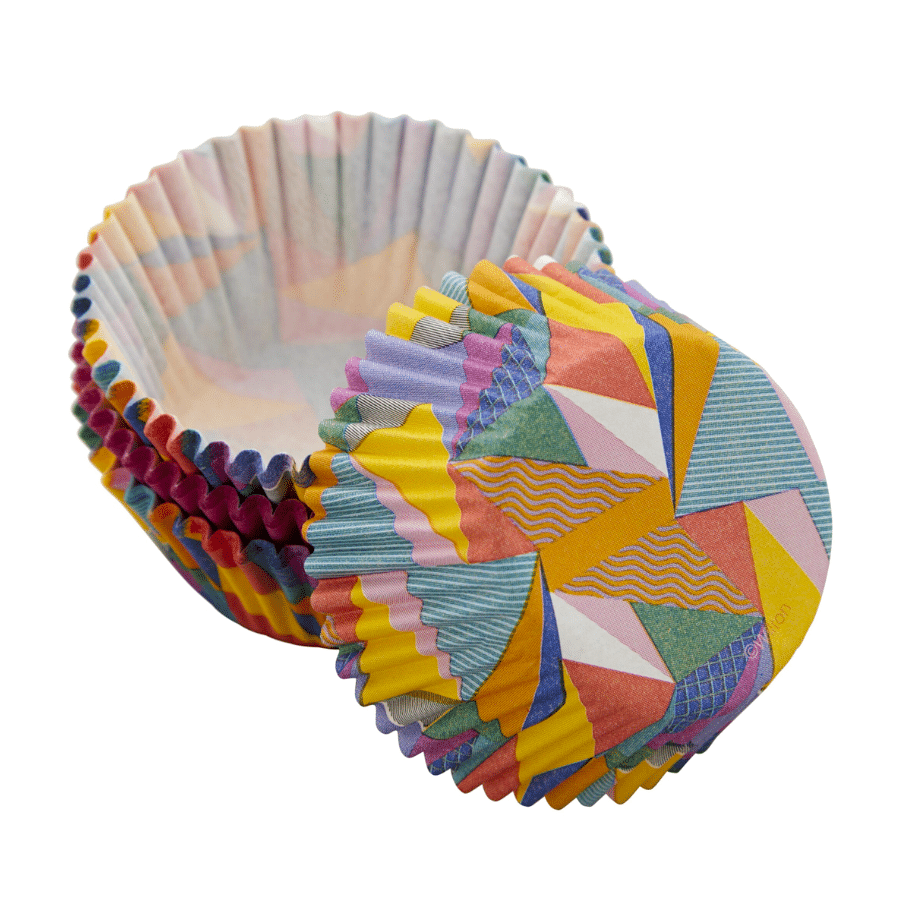 CAPSULAS CUPCAKE WILTON - TRIANGULOS COLORES 2 CAPSULAS CUPCAKE WILTON - TRIANGULOS COLORES - Imagen 2