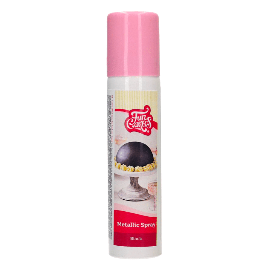 SPRAY METALICO FUNCAKES - NEGRO BRILLANTE (100 ML) 1 SPRAY METALICO FUNCAKES - NEGRO BRILLANTE (100 ML)
