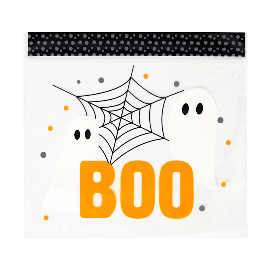 BOLSAS PARA DULCES (CIERRE ZIP) WILTON - "BOO!" (20 U) 2 BOLSAS PARA DULCES (CIERRE ZIP) WILTON - "BOO!" (20 U) - Imagen 2