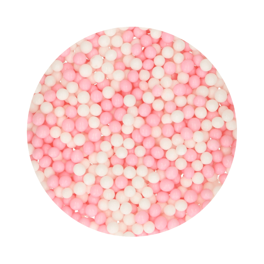 PERLAS DE AZUCAR BLANDAS FUNCAKES - ROSAS Y BLANCAS (60 G) 1 PERLAS DE AZUCAR BLANDAS FUNCAKES - ROSAS Y BLANCAS (60 G)