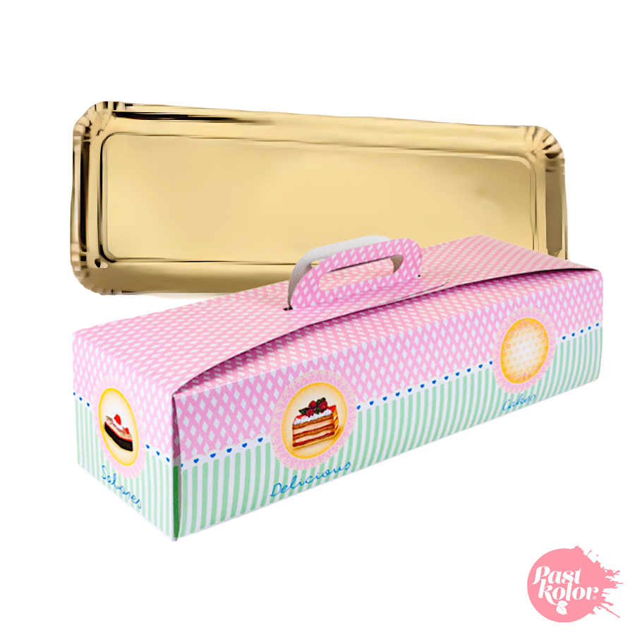 SET BANDEJA DORADA + CAJA PARA BRAZO DE GITANO - 38,5 X 13 CM 1 SET BANDEJA DORADA + CAJA PARA BRAZO DE GITANO - 38,5 X 13 CM