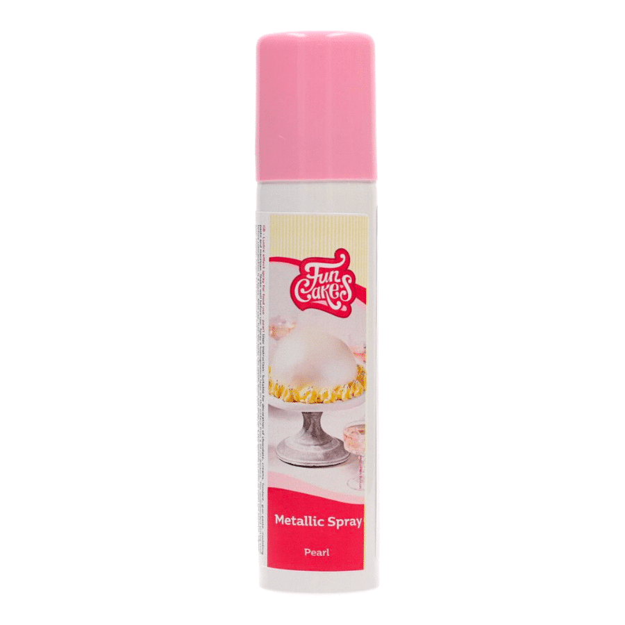 SPRAY METALICO FUNCAKES - PERLA BRILLANTE (100 ML) 1 SPRAY METALICO FUNCAKES - PERLA BRILLANTE (100 ML)