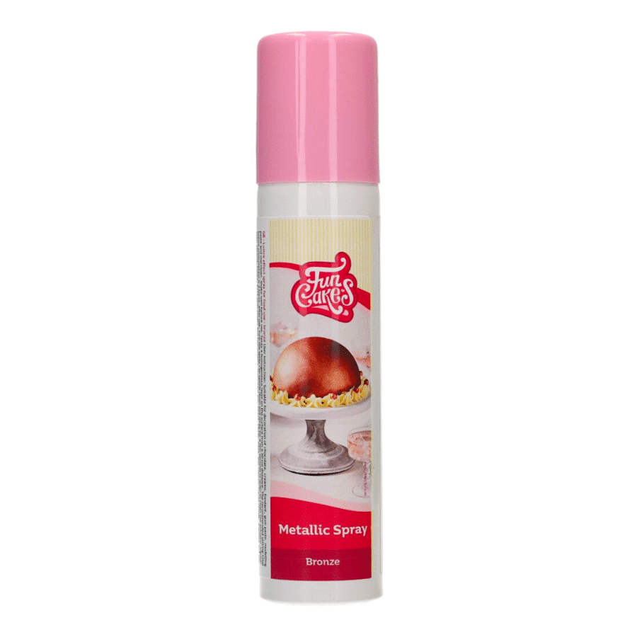 SPRAY METALICO FUNCAKES - BRONCE BRILLANTE (100 ML) 1 SPRAY METALICO FUNCAKES - BRONCE BRILLANTE (100 ML)