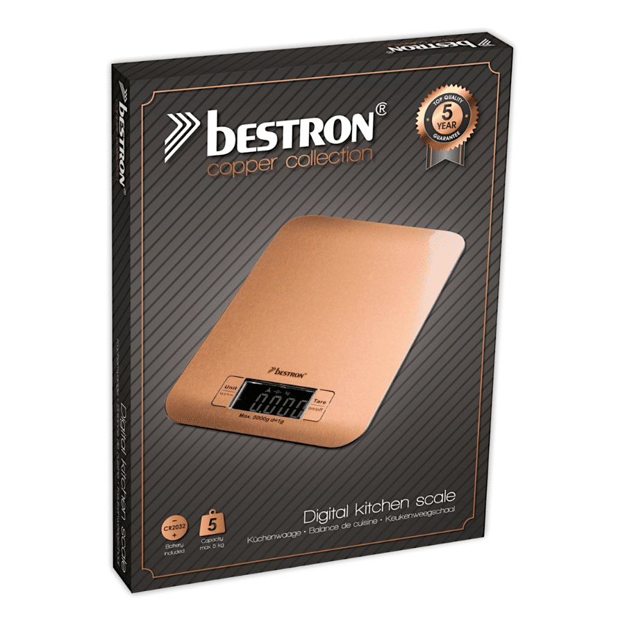BASCULA DIGITAL DE COCINA "COPPER" - BESTRON 3 BASCULA DIGITAL DE COCINA "COPPER" - BESTRON - Imagen 3