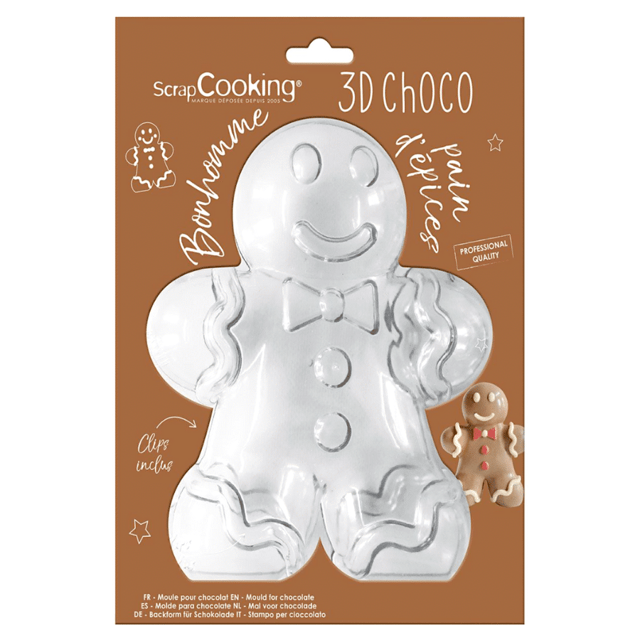 MOLDE PARA CHOCOLATE (3D) SCRAPCOOKING - MUÑECO DE JENGIBRE 1 MOLDE PARA CHOCOLATE (3D) SCRAPCOOKING - MUÑECO DE JENGIBRE
