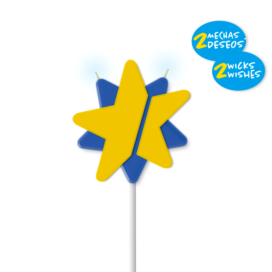 VELA SOLIDARIA "DOBLE DESEO" DEKORA - ESTRELLA 1 VELA SOLIDARIA "DOBLE DESEO" DEKORA - ESTRELLA