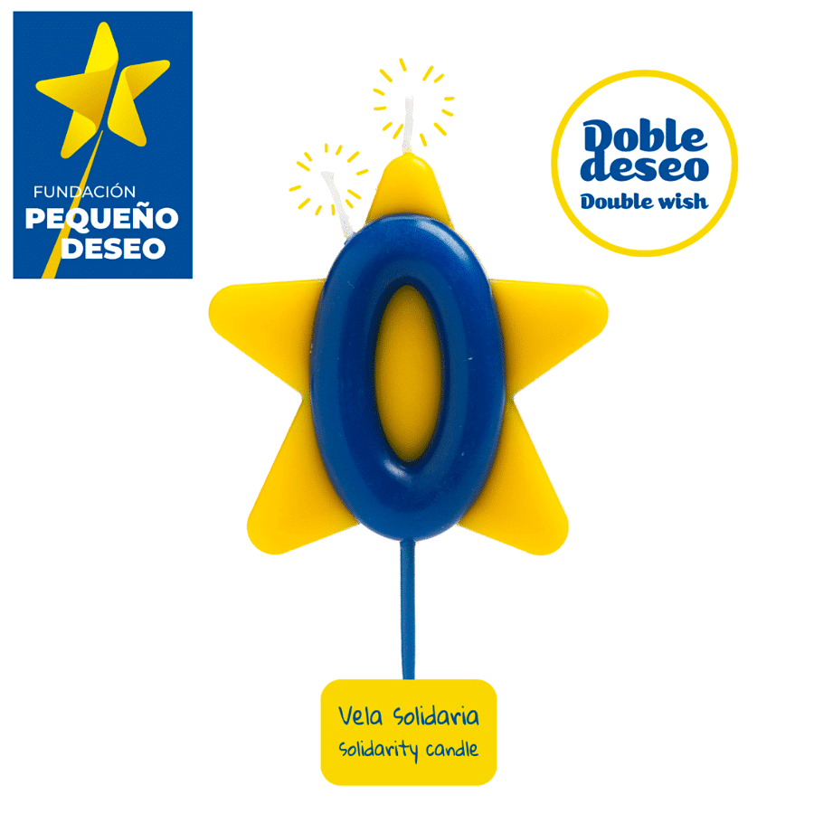 VELA SOLIDARIA "DOBLE DESEO" DEKORA - NUMERO 0 1 VELA SOLIDARIA "DOBLE DESEO" DEKORA - NUMERO 0