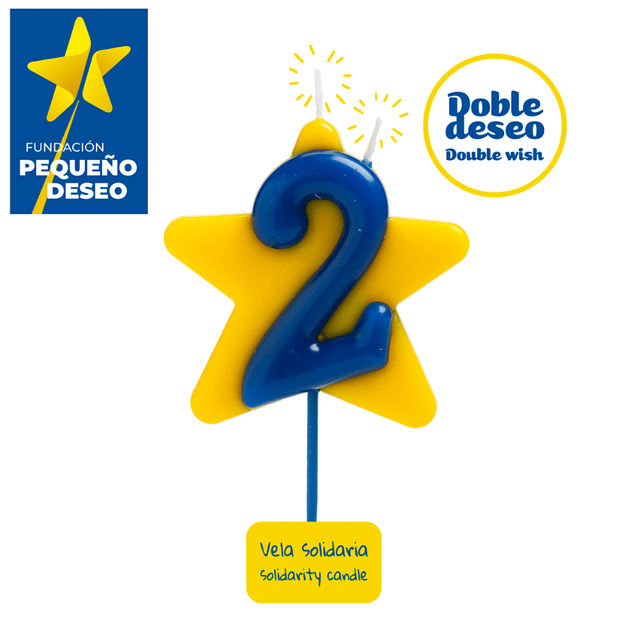 VELA SOLIDARIA "DOBLE DESEO" DEKORA - NUMERO 2 1 VELA SOLIDARIA "DOBLE DESEO" DEKORA - NUMERO 2