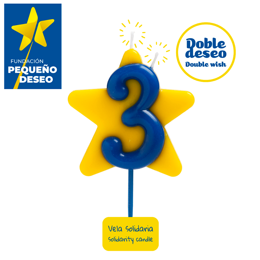 VELA SOLIDARIA "DOBLE DESEO" DEKORA - NUMERO 3 1 VELA SOLIDARIA "DOBLE DESEO" DEKORA - NUMERO 3