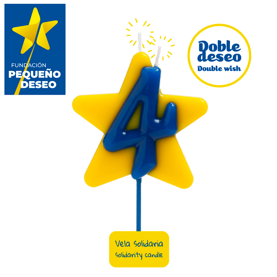 VELA SOLIDARIA "DOBLE DESEO" DEKORA - NUMERO 4 1 VELA SOLIDARIA "DOBLE DESEO" DEKORA - NUMERO 4