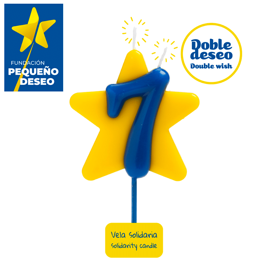 VELA SOLIDARIA "DOBLE DESEO" DEKORA - NUMERO 7 1 VELA SOLIDARIA "DOBLE DESEO" DEKORA - NUMERO 7