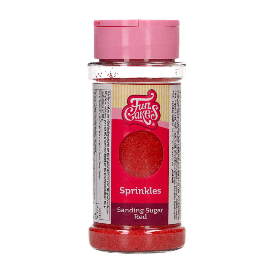AZUCAR DE GRANO FINO "SANDING SUGAR" FUNCAKES - ROJO (80 G) 2 AZUCAR DE GRANO FINO "SANDING SUGAR" FUNCAKES - ROJO (80 G) - Imagen 2