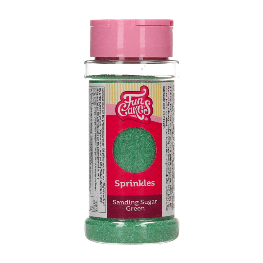 AZUCAR DE GRANO FINO "SANDING SUGAR" FUNCAKES - VERDE (80 G) 2 AZUCAR DE GRANO FINO "SANDING SUGAR" FUNCAKES - VERDE (80 G) - Imagen 2