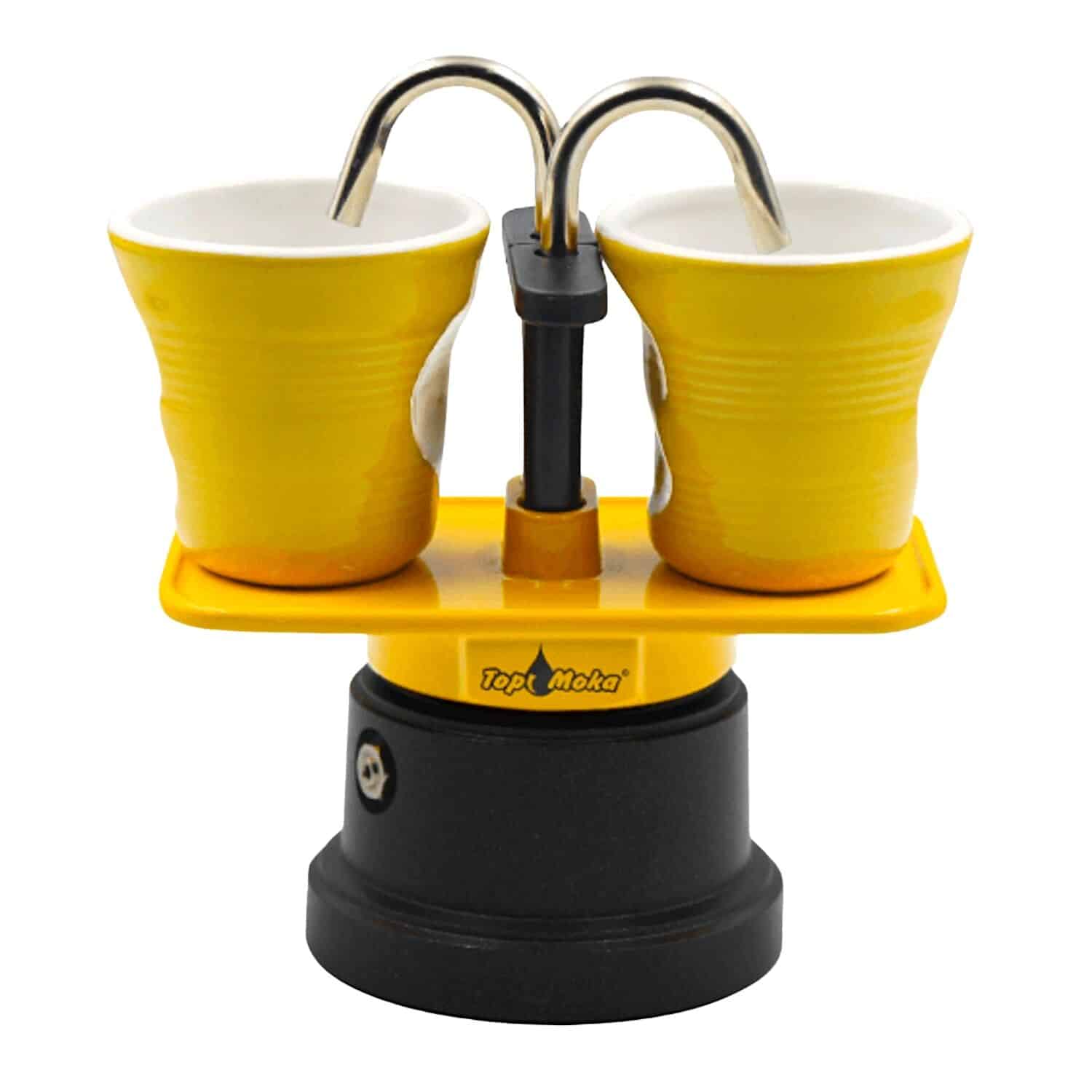 SET CAFETERA "MINI DOBLE" TOP MOKA - AMARILLO (2 TAZAS) 1 SET CAFETERA "MINI DOBLE" TOP MOKA - AMARILLO (2 TAZAS)