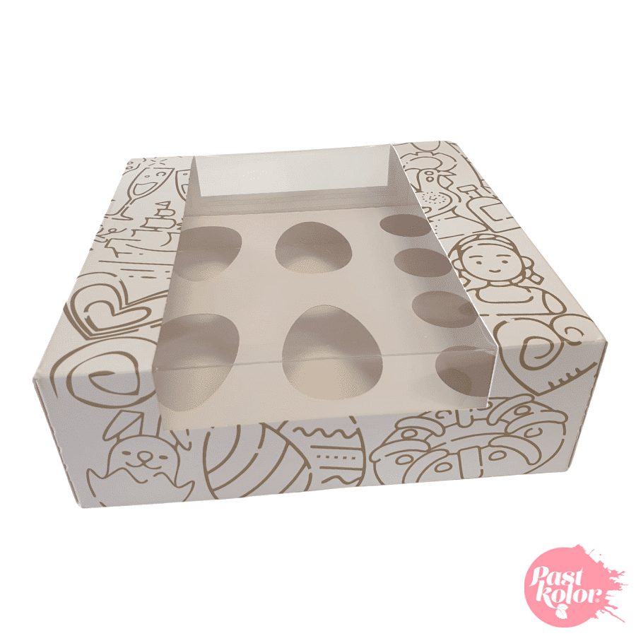 CAJA PARA HUEVOS DE PASCUA Y BOMBONES - 20 CM 1 CAJA PARA HUEVOS DE PASCUA Y BOMBONES - 20 CM