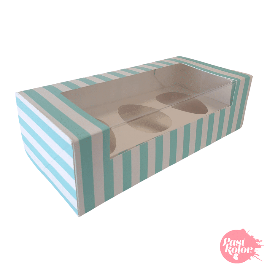 CAJA PARA 3 MINI HUEVOS DE PASCUA - BLANCA Y AZUL 2 CAJA PARA 3 MINI HUEVOS DE PASCUA - BLANCA Y AZUL - Imagen 2