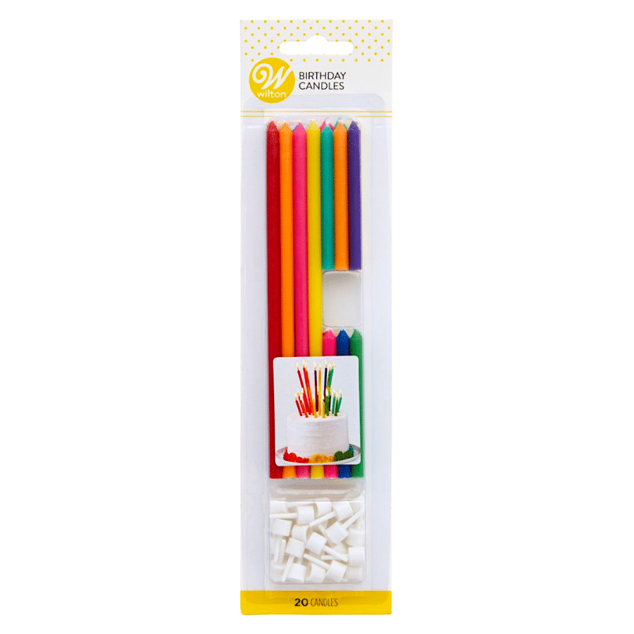 VELAS CUMPLEAÑOS WILTON - COLORES (LARGAS Y CORTAS) 1 VELAS CUMPLEAÑOS WILTON - COLORES (LARGAS Y CORTAS)