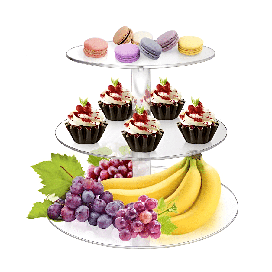 STAND PARA CUPCAKES ACRILICO - 3 NIVELES 2 STAND PARA CUPCAKES ACRILICO - 3 NIVELES - Imagen 2