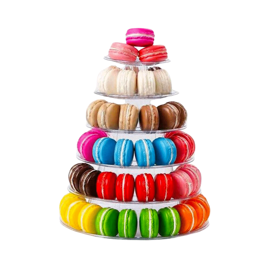 SOPORTE TRANSPARENTE PARA MACARONS - REDONDO (6 NIVELES) 2 SOPORTE TRANSPARENTE PARA MACARONS - REDONDO (6 NIVELES) - Imagen 2