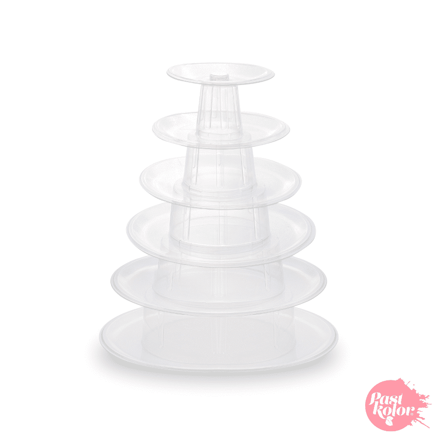 SOPORTE TRANSPARENTE PARA MACARONS - REDONDO (6 NIVELES) 1 SOPORTE TRANSPARENTE PARA MACARONS - REDONDO (6 NIVELES)