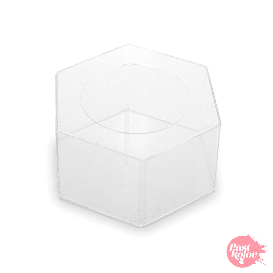 SOPORTE HEXAGONAL TRANSPARENTE PARA TARTAS - 20 CM / H 10 CM 1 SOPORTE HEXAGONAL TRANSPARENTE PARA TARTAS - 20 CM / H 10 CM