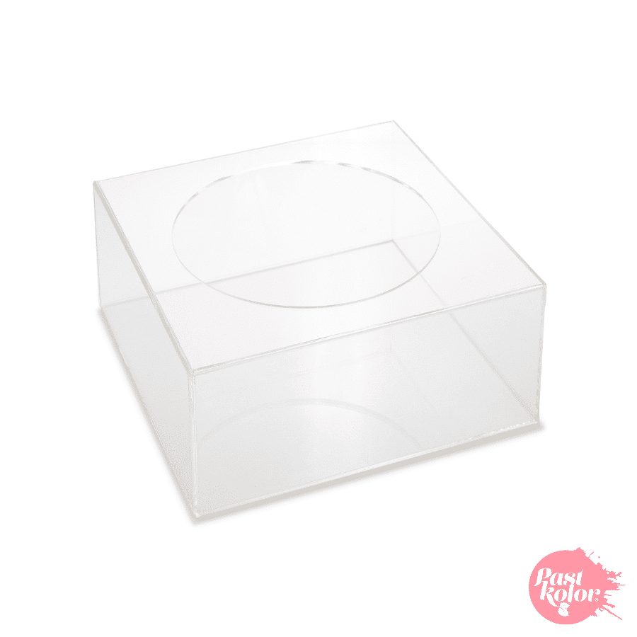 SOPORTE CUADRADO TRANSPARENTE PARA TARTAS - 30 CM / H 10 CM 1 SOPORTE CUADRADO TRANSPARENTE PARA TARTAS - 30 CM / H 10 CM