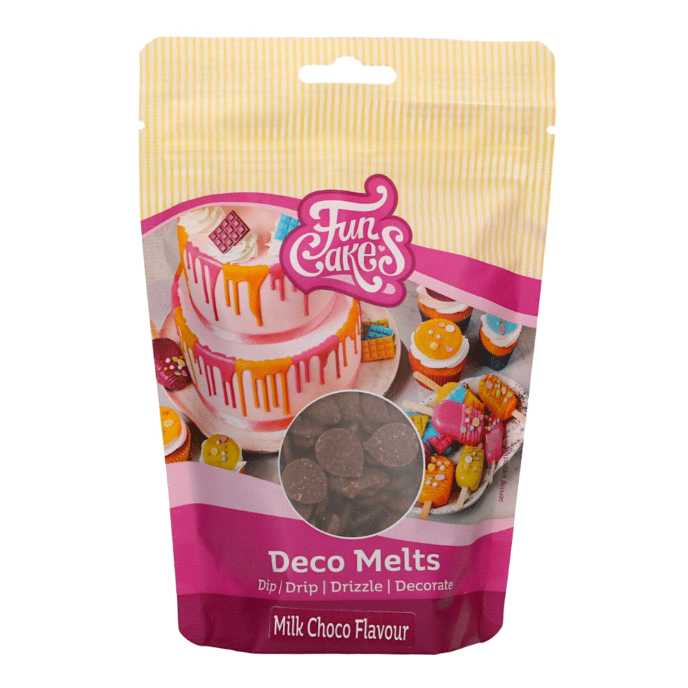 DECO MELTS FUNCAKES SABOR CHOCOLATE CON LECHE (250 G) 1 DECO MELTS FUNCAKES SABOR CHOCOLATE CON LECHE (250 G)