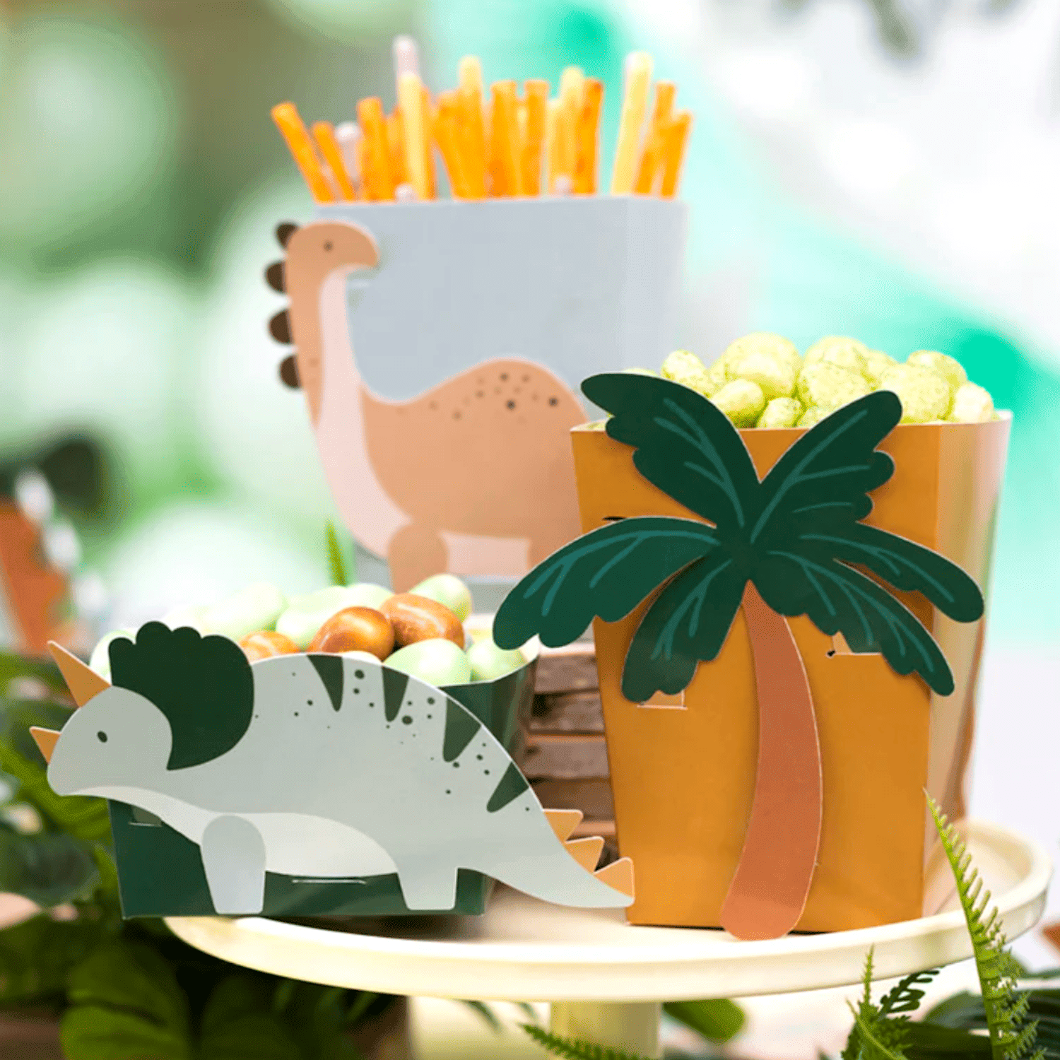 CAJAS DE PAPEL PARA SNACKS PARTYDECO - DINOSAURIOS 2 CAJAS DE PAPEL PARA SNACKS PARTYDECO - DINOSAURIOS - Imagen 2
