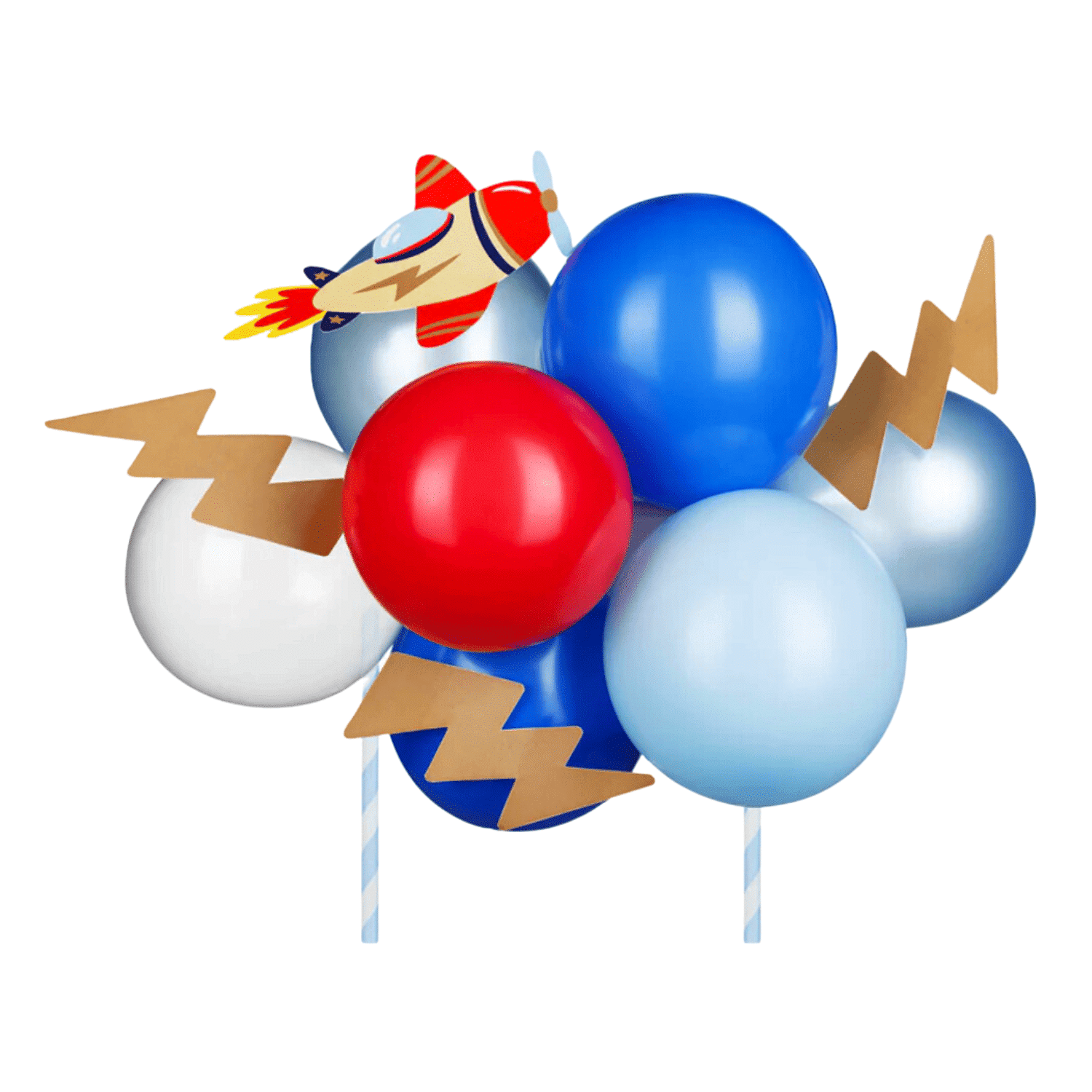 TOPPER PARA TARTA GLOBOS PARTYDECO - AVION 1 TOPPER PARA TARTA GLOBOS PARTYDECO - AVION