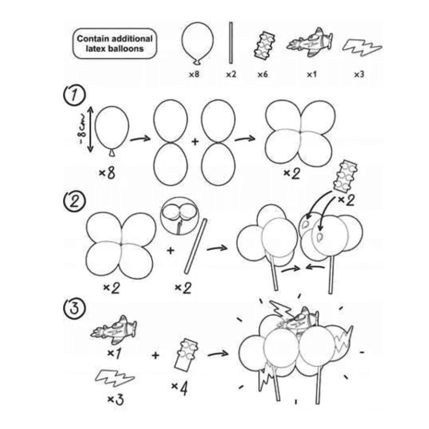 TOPPER PARA TARTA GLOBOS PARTYDECO - AVION 2 TOPPER PARA TARTA GLOBOS PARTYDECO - AVION - Imagen 2