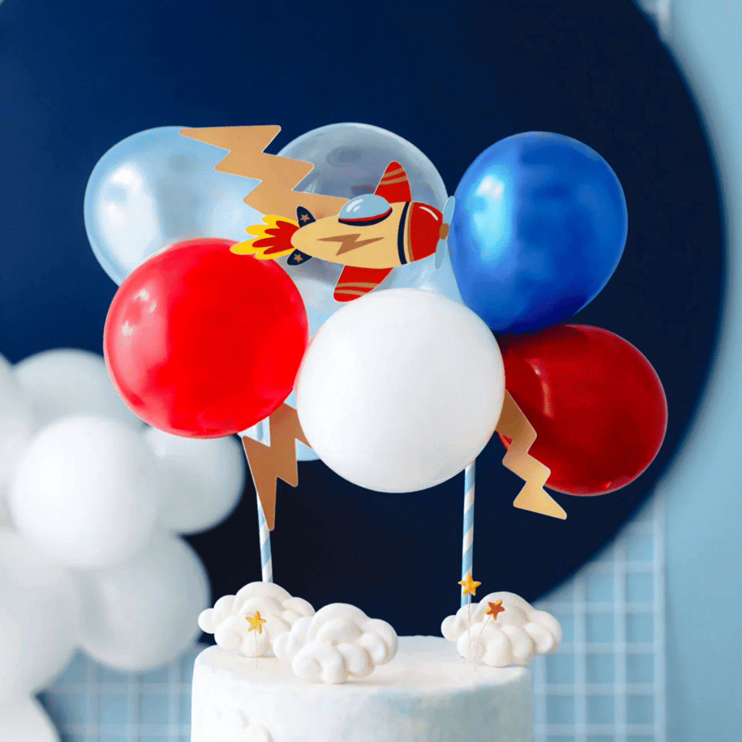 TOPPER PARA TARTA GLOBOS PARTYDECO - AVION 3 TOPPER PARA TARTA GLOBOS PARTYDECO - AVION - Imagen 3