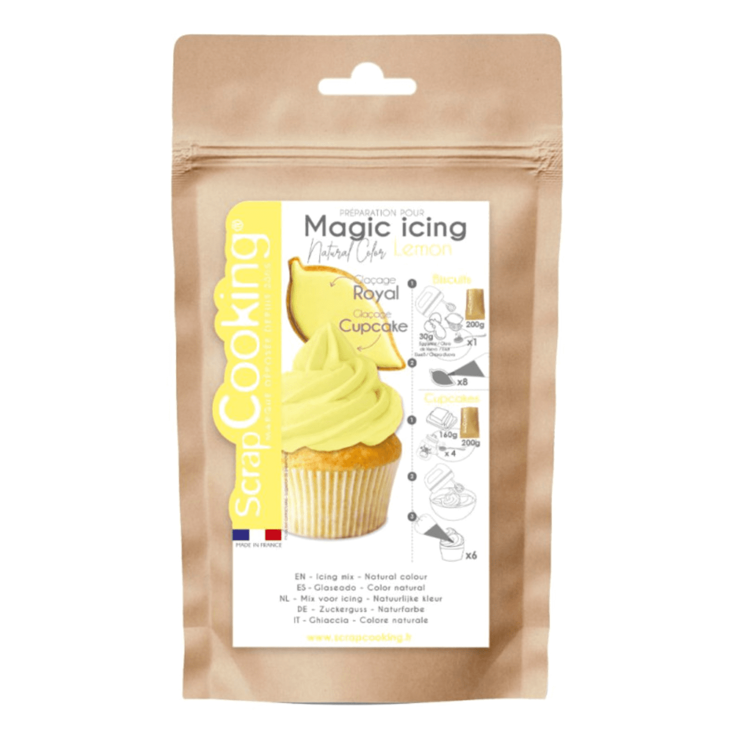 PREPARADO PARA GLASEADO SCRAPCOOKING - AMARILLO LIMON (200 G) 1 PREPARADO PARA GLASEADO SCRAPCOOKING - AMARILLO LIMON (200 G)