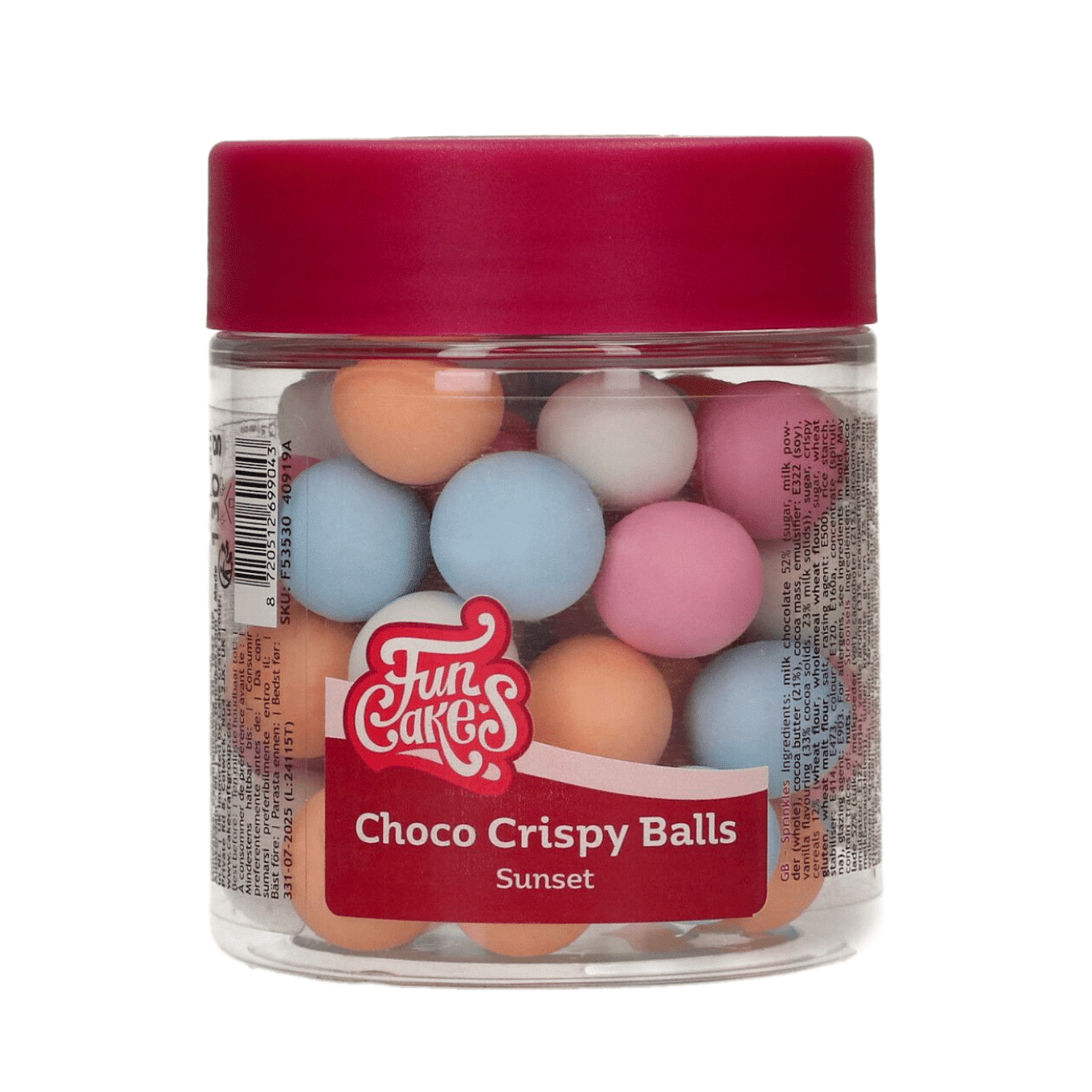 BOLAS CRUJIENTES DE CHOCOLATE FUNCAKES - SUNSET (130 G) 1 BOLAS CRUJIENTES DE CHOCOLATE FUNCAKES - SUNSET (130 G)