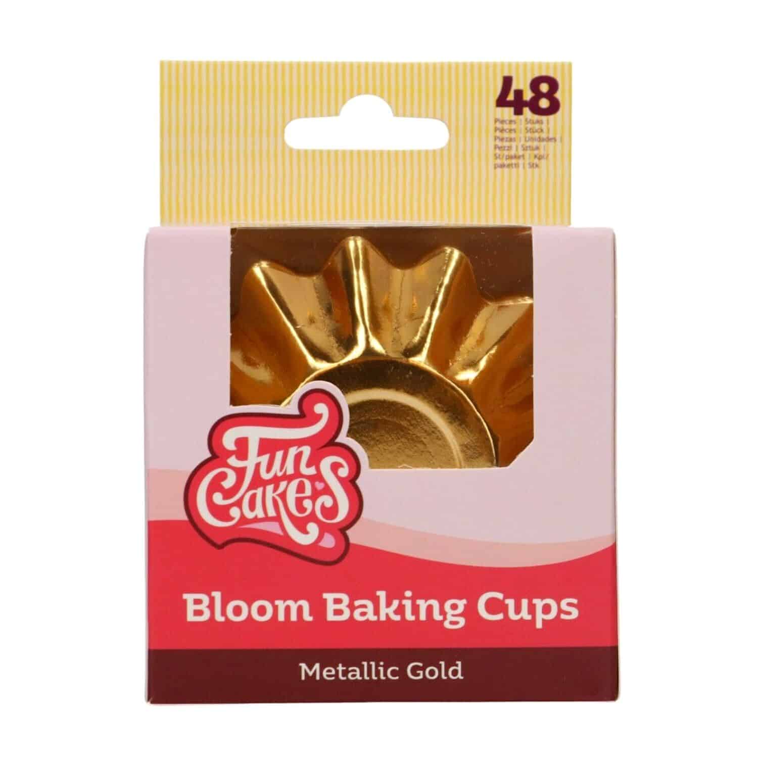 CAPSULAS CUPCAKES PARA HORNEAR "BLOOM" FUNCAKES - ORO METALICO 2 CAPSULAS CUPCAKES PARA HORNEAR "BLOOM" FUNCAKES - ORO METALICO - Imagen 2