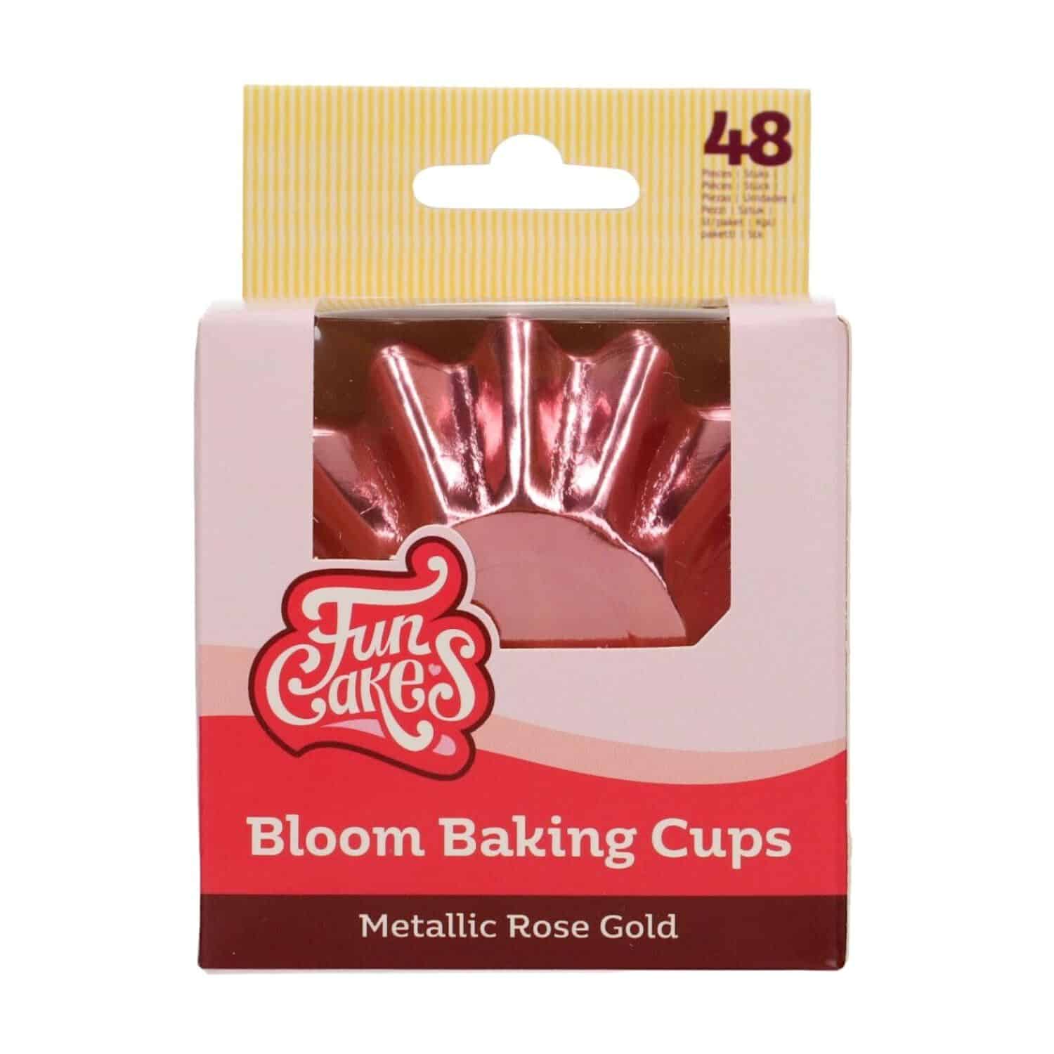CAPSULAS CUPCAKES PARA HORNEAR "BLOOM" FUNCAKES - ORO ROSADO METALICO 3 CAPSULAS CUPCAKES PARA HORNEAR "BLOOM" FUNCAKES - ORO ROSADO METALICO - Imagen 3