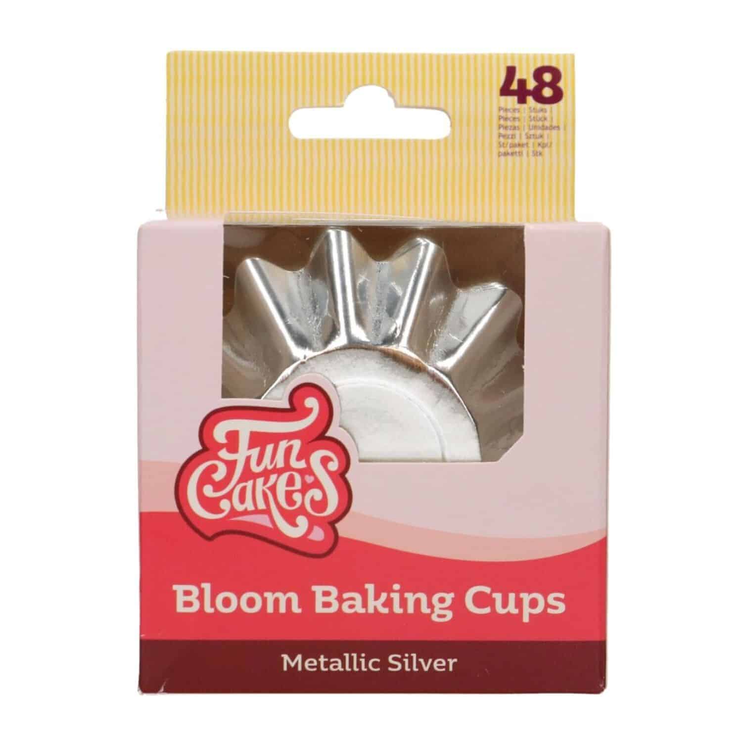 CAPSULAS CUPCAKES PARA HORNEAR "BLOOM" FUNCAKES - PLATA METALICO 3 CAPSULAS CUPCAKES PARA HORNEAR "BLOOM" FUNCAKES - PLATA METALICO - Imagen 3