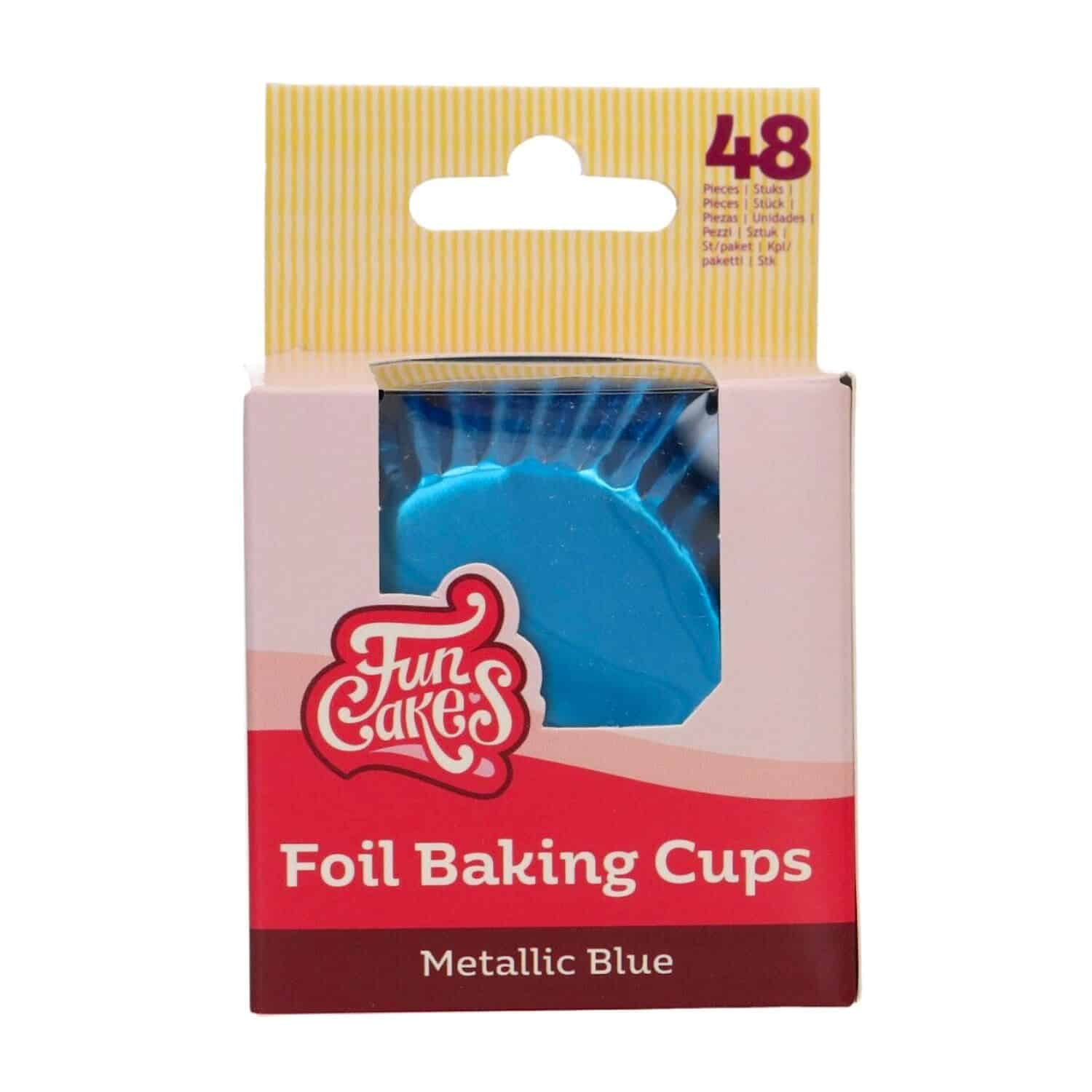 CAPSULAS CUPCAKES PAPEL ALUMINIO "FOIL" FUNCAKES - AZUL METALICO 3 CAPSULAS CUPCAKES PAPEL ALUMINIO "FOIL" FUNCAKES - AZUL METALICO - Imagen 3