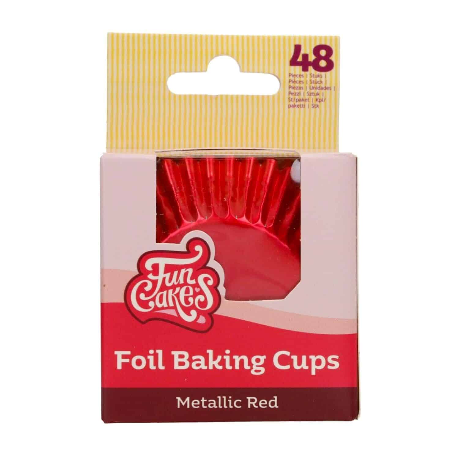 CAPSULAS CUPCAKES PAPEL ALUMINIO "FOIL" FUNCAKES - ROJO METALICO 2 CAPSULAS CUPCAKES PAPEL ALUMINIO "FOIL" FUNCAKES - ROJO METALICO - Imagen 2