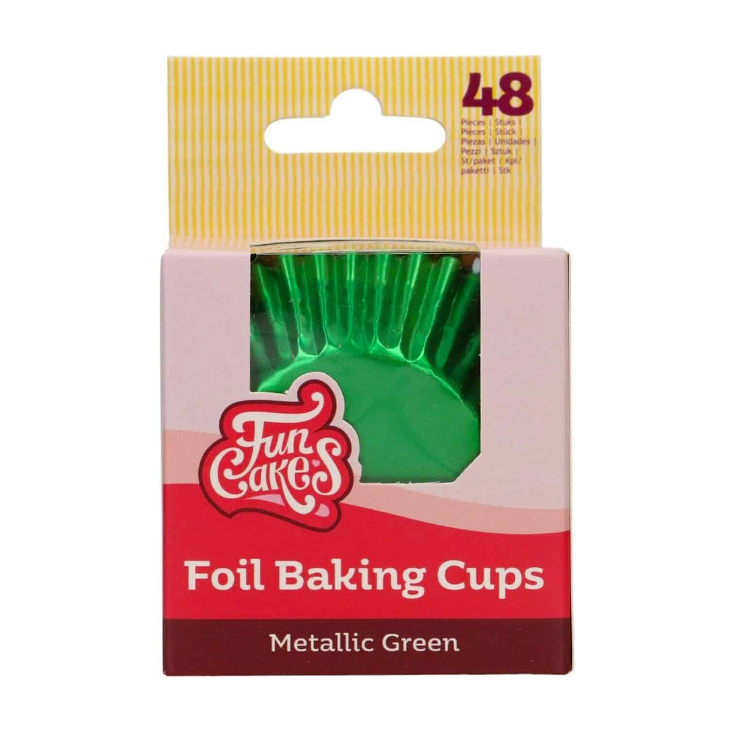CAPSULAS CUPCAKES PAPEL ALUMINIO "FOIL" FUNCAKES - VERDE METALICO 2 CAPSULAS CUPCAKES PAPEL ALUMINIO "FOIL" FUNCAKES - VERDE METALICO - Imagen 2