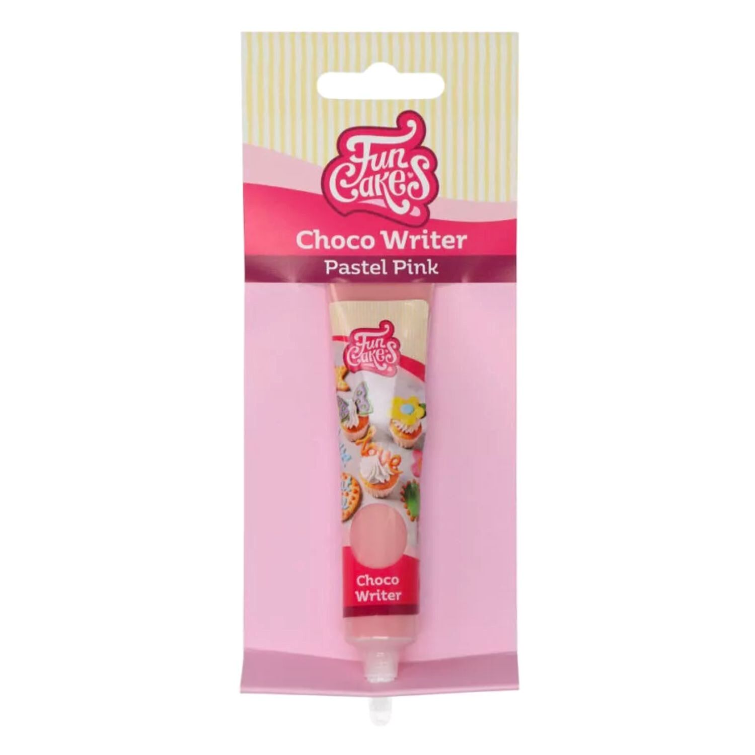 TUBO ESCRITOR "CHOCO WRITER" FUNCAKES - ROSA PASTEL (25 G) 1 TUBO ESCRITOR "CHOCO WRITER" FUNCAKES - ROSA PASTEL (25 G)