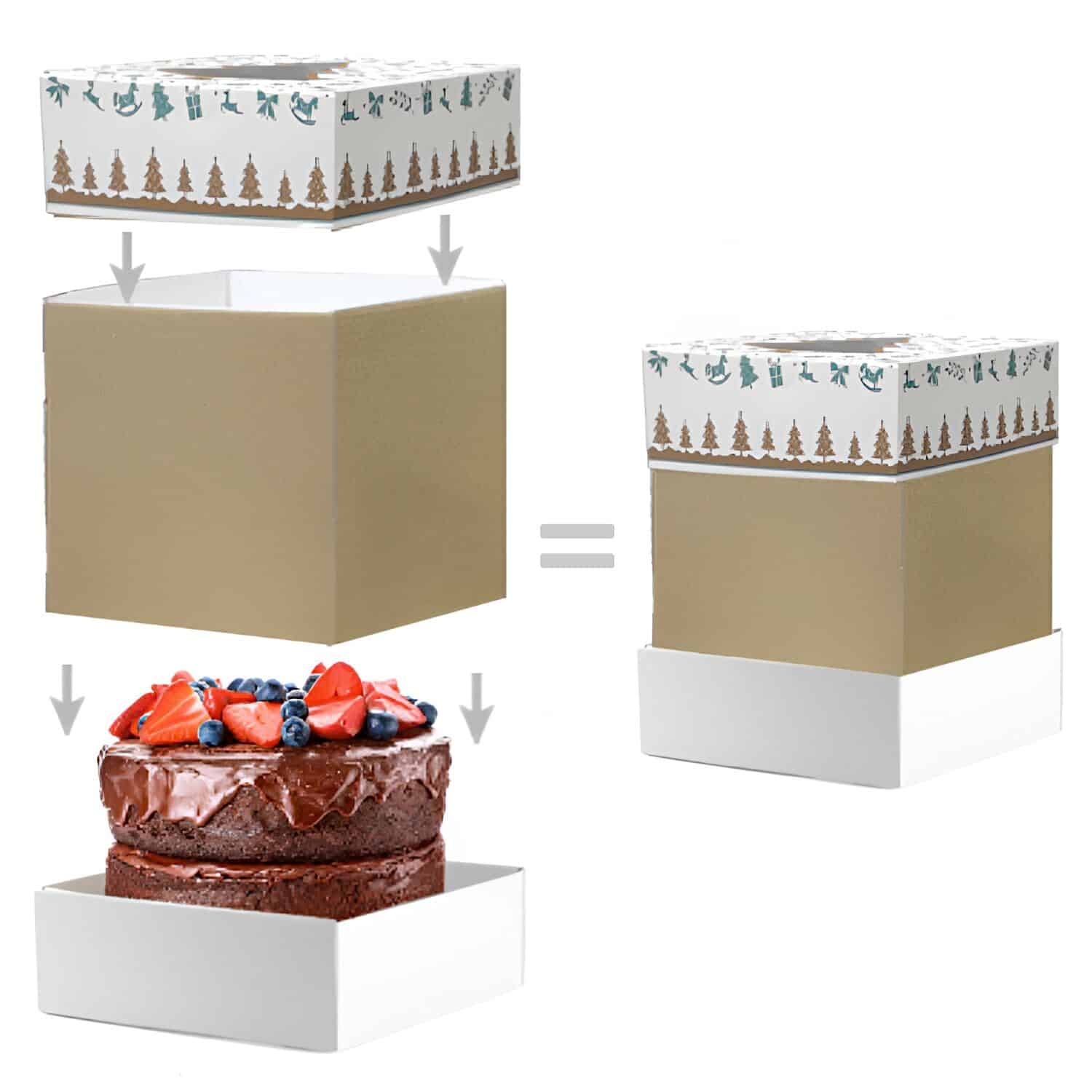 SOPORTE EXTENSION REVERSIBLE DE CAJA PARA TARTA - 27,5 CM 3 SOPORTE EXTENSION REVERSIBLE DE CAJA PARA TARTA - 27,5 CM - Imagen 3