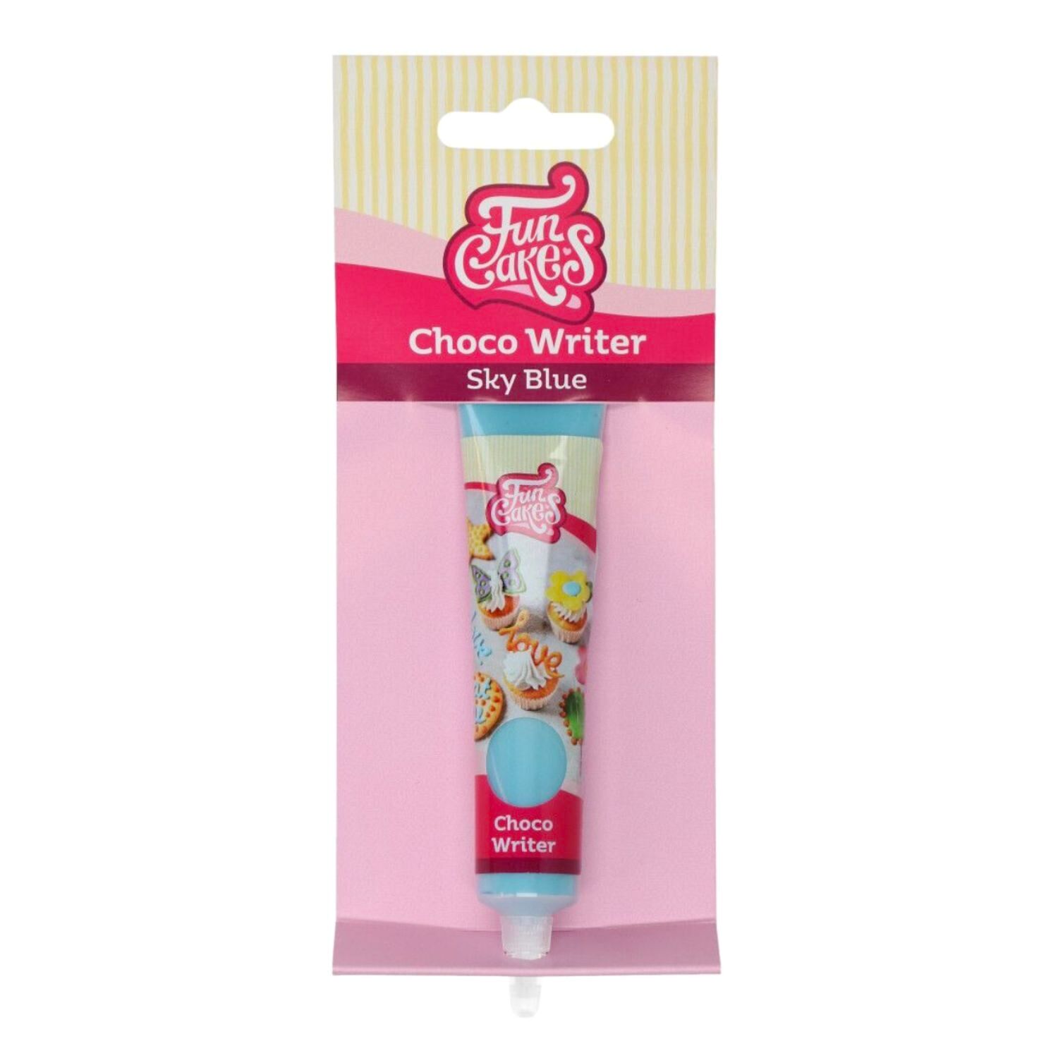 TUBO ESCRITOR "CHOCO WRITER" FUNCAKES - AZUL CIELO (25 G) 1 TUBO ESCRITOR "CHOCO WRITER" FUNCAKES - AZUL CIELO (25 G)