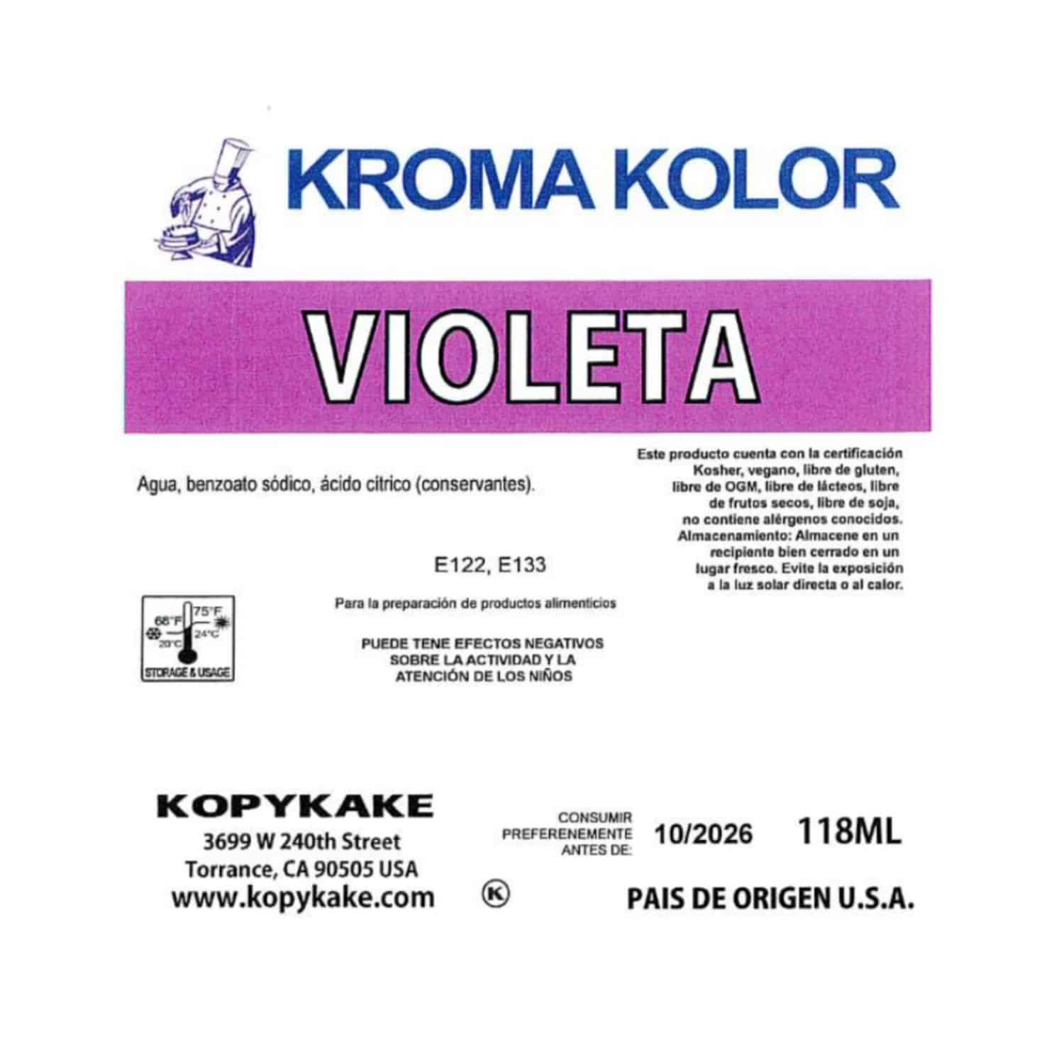 COLORANTE AEROGRAFO "KROMA KOLOR" KOPYKAKE - VIOLETA (118 ML) 3 COLORANTE AEROGRAFO "KROMA KOLOR" KOPYKAKE - VIOLETA (118 ML) - Imagen 3